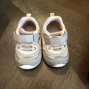 Gray and cream size 4 Stride Rite baby sneakers